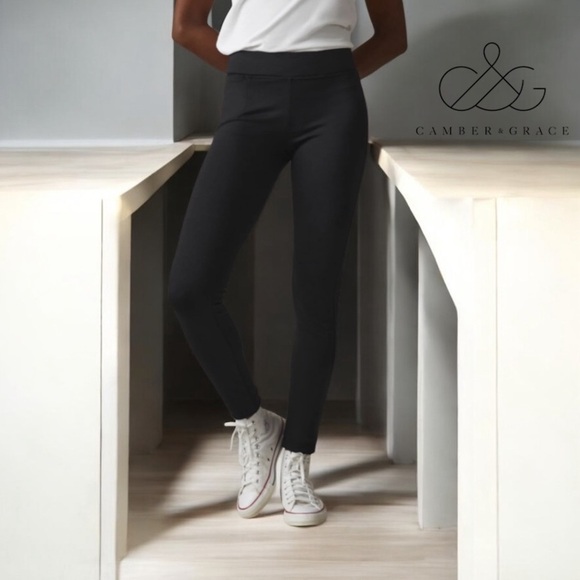 NEW, Camber & Grace Cropped FUSIONFLEXX Leggings, Medium, Black - Picture 1 of 11